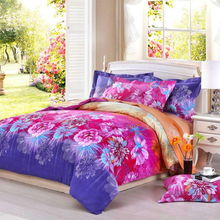 博洋家紡磨毛保暖床單四件套花開沐沐180cm